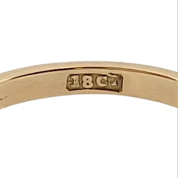 Vintage 18K Yellow Gold Diamond Ring Size 7.25 #15894